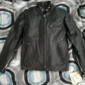 Schott 141 Cafe Racer Leather Jacket Moto Men 34